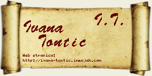 Ivana Tontić vizit kartica